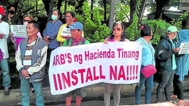 The lack of budget to carry out land surveys has been delaying the installation of agrarian reform beneficiaries in the disputed Hacienda Tinang in Concepcion town, Tarlac province.