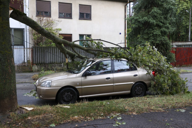 A powerful storm hit the Balkans with strong winds and heavy rain