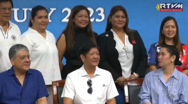 President Ferdinand “Bongbong” Marcos Jr. joins the grand celebration and festivities of the 56th ‘Araw ng Davao Del Sur’ in Digos City on Saturday, July 1. (Screengrab / RTVM)