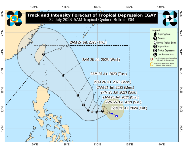 Pagasa may soon raise wind signals due to Tropical Depression Egay