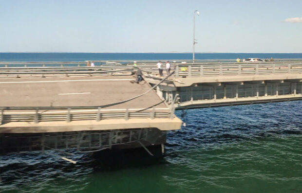 Crimea bridge damaged following alleged attack