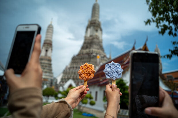 Ice cream inspired by Thai temple