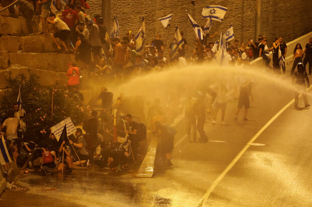Mass protests against judicial overhaul as Israelis launch 'Day of National Resistance', in Tel Aviv