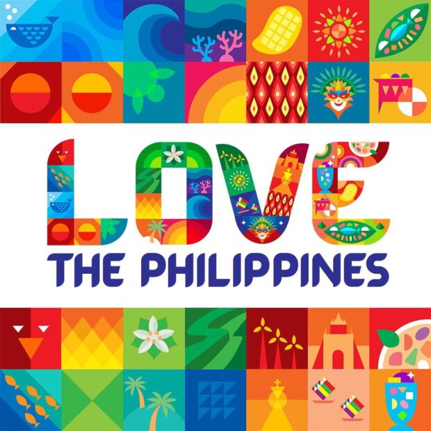 The Department of Tourism’s new campaign slogan and logo — Love the Philippines