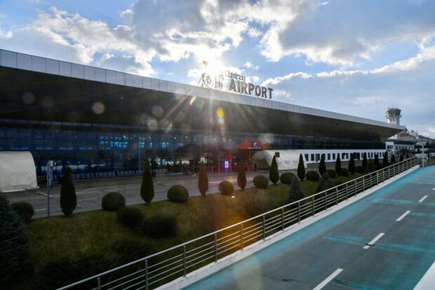 FILE PHOTO: Exterior view of Chisinau International Airport, in Chisinau, Moldova.