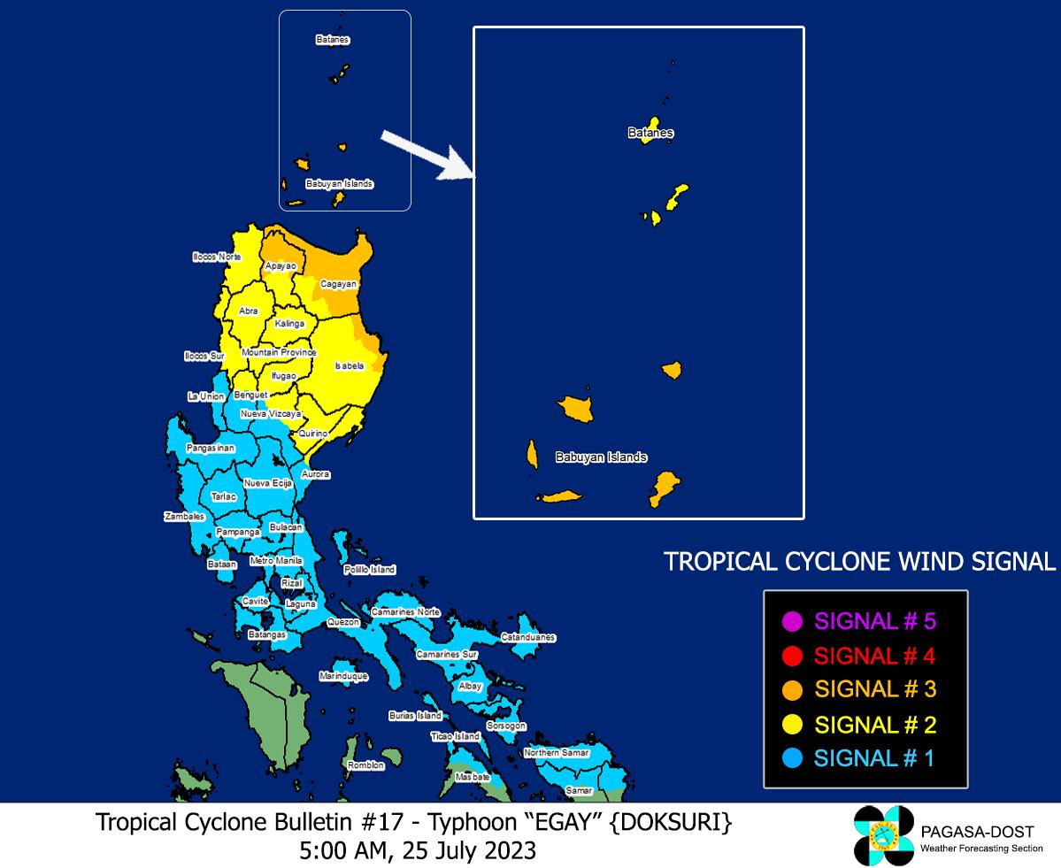 Three Areas Under Signal No. 3 As Egay Nears Super Typhoon Category ...