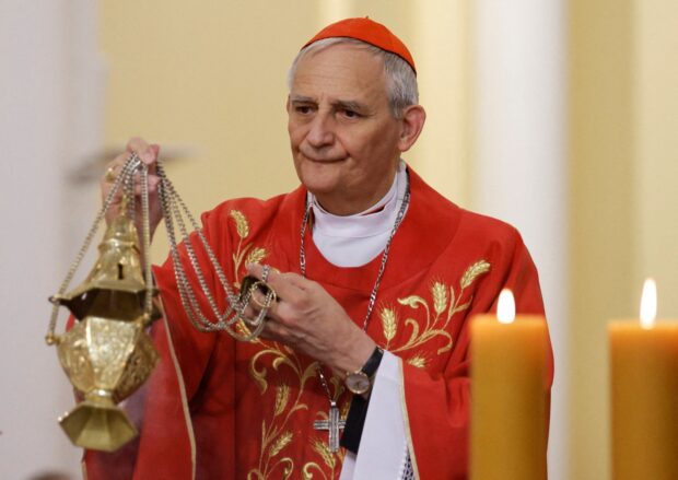 FILE PHOTO: Cardinal Matteo Zuppi, Pope Francis' envoy and President of the Italian Episcopal Conference (CEI), leads a mass at the Cathedral of the Immaculate Conception in Moscow, Russia June 29, 2023. REUTERS/Maxim Shemetov/