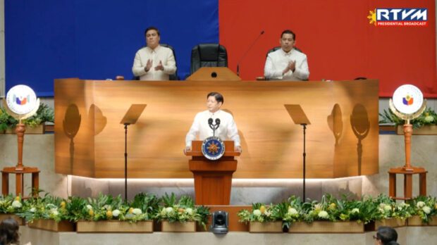 President Ferdinand Marcos Jr. delivers 2nd Sona (Screenshot from RTVM)