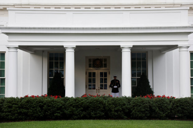 A general view of the West Wing of the White House
