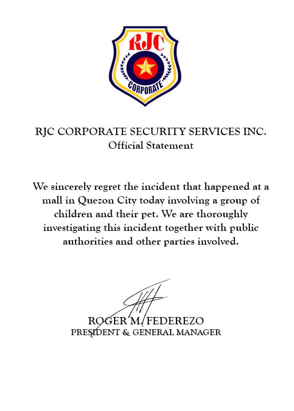 SM bans a security guard who allegedly threw a puppy outside the premises of its mall in Quezon City.