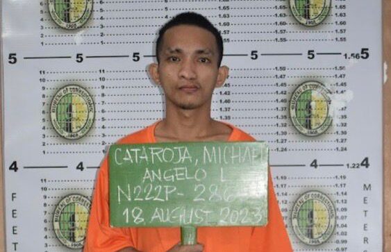 Michael Cataroja, the Maximum Security inmate who "casually" walks out of prison is back in prison, a day after arrested by Angono Police. Photos from BuCor