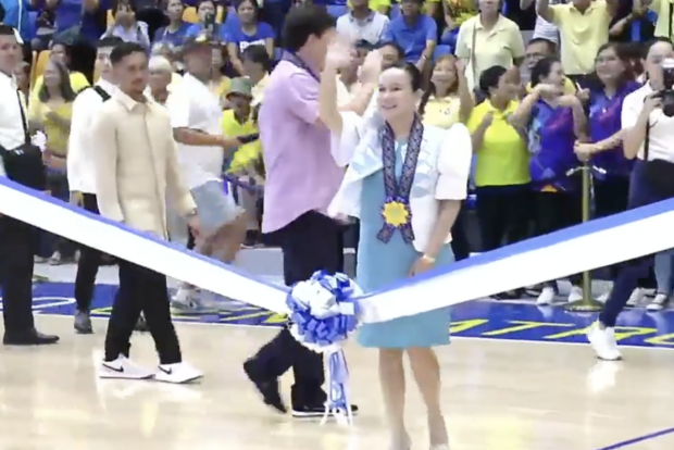 Sen. Grace Poe leads inauguration of sports arena in Batangas named after FPJ.