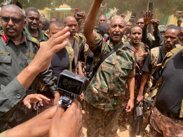 Sudan army chief Burhan appears to leave army HQ for first time - video