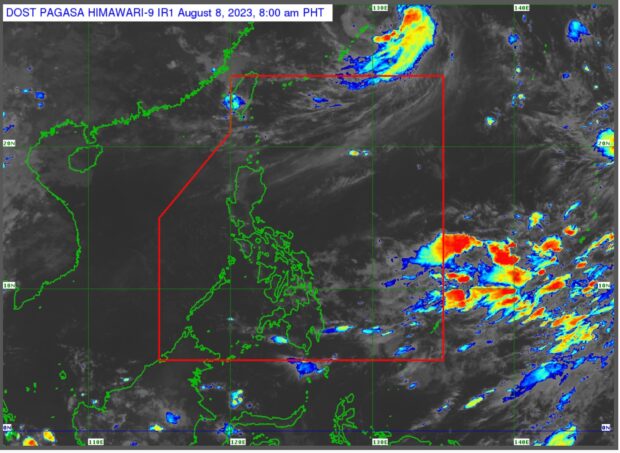 Image: DOST | Pagasa : The tropical depression located outside the PAR is not expected to affect the country.