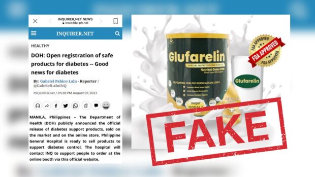 Glufareline fake product 