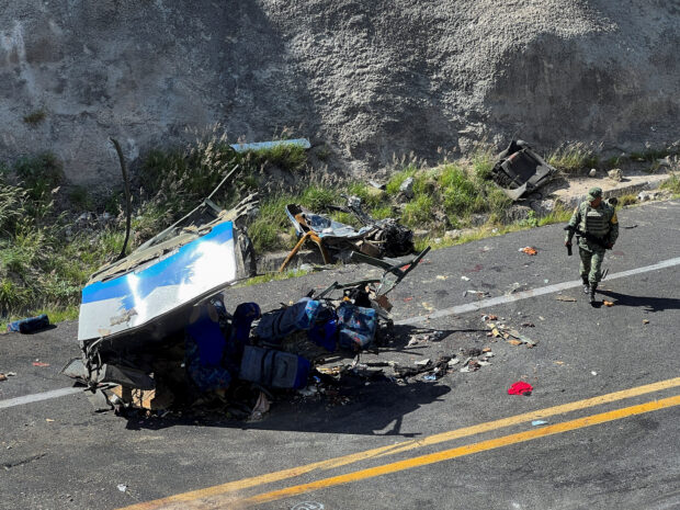 Migrants reported dead in a road crash, in Tepelmeme Villa de Morelos