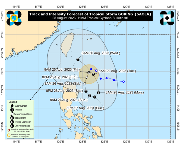 Tropical Storm Goring slightly intensifies as Signal No. 1 stays in 4 ...