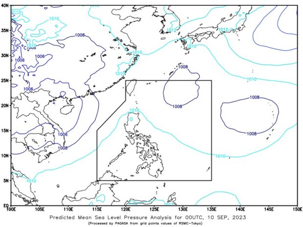 Two low pressure areas inside and outside the Philippine areas of responsibility