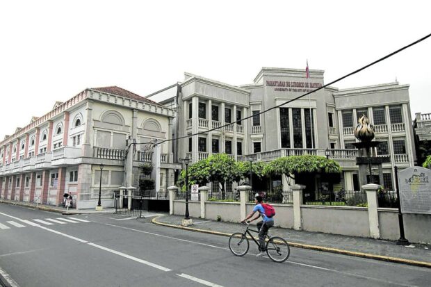 UNDER DELIBERATION The Pamantasan ng Lungsod ng Maynila, its Intramuros campus facade pictured here, faces possible “delisting” under the free tuition law. —RICHARD A. REYES