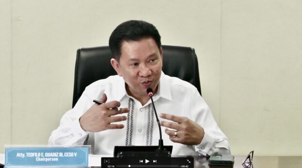 Land Transportation Franchising and Regulatory Board (LTFRB) chairman Atty. Teofilo Guadiz lll during the press briefing on the Public Utility Vehicle’s (PUV) fuel subsidy and fare hike on Wednesday, September 13 at LTFRB central office in Quezon City. Noy Morcoso/INQUIRER.net