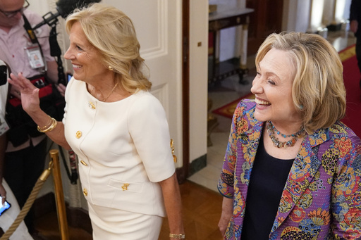 Hillary Clinton joins Jill Biden to honor arts prize winners