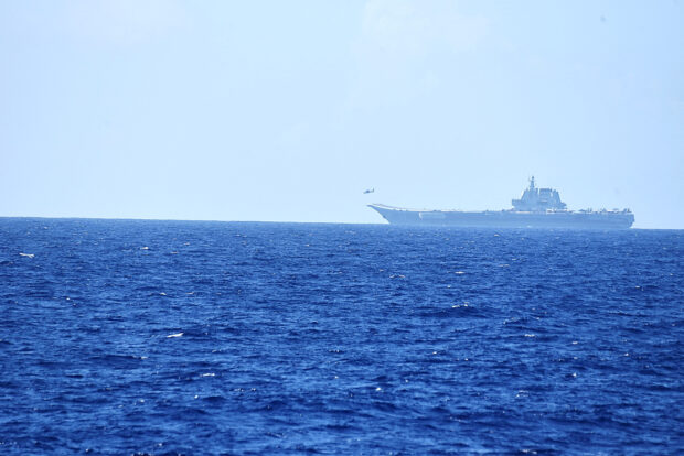 Chinese carrier group in Western Pacific for training