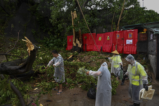 Typhoon Saola makes landfall in southern China