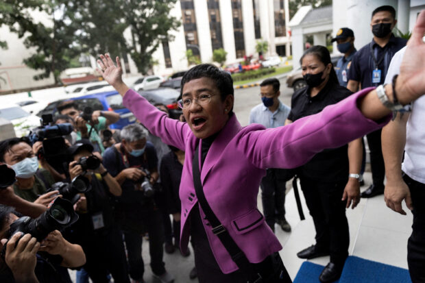 FILE PHOTO: Rappler CEO and Nobel Laureate Maria Ressa acquitted for tax evasion case