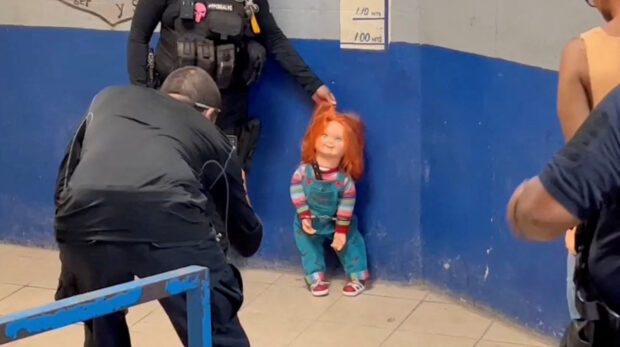Mexican police cuff crooked 'demon doll' Chucky in Monclova