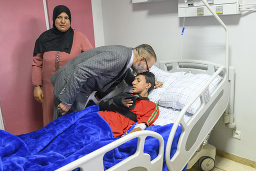 Morocco's king visits earthquake patients