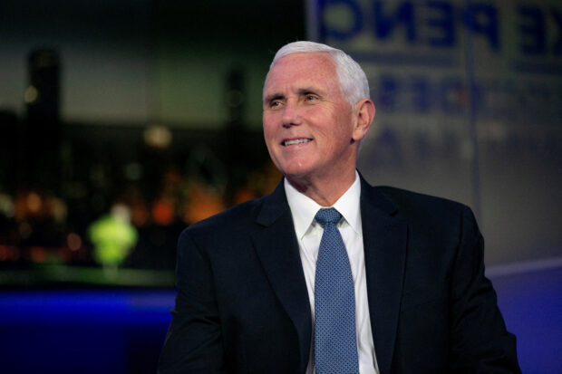 FILE PHOTO: Republican presidential candidate Mike Pence participates in a town hall event in Chicago