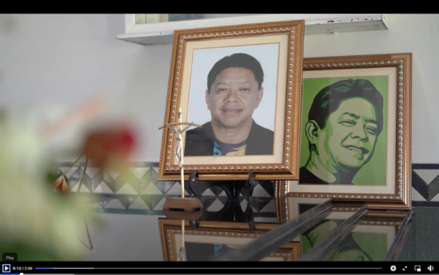  A framed photograph of late Antonio "Tonton" P. Antonio was placed inside his mausoleum in Everest Hills Memorial Park in Muntinlupa City. 