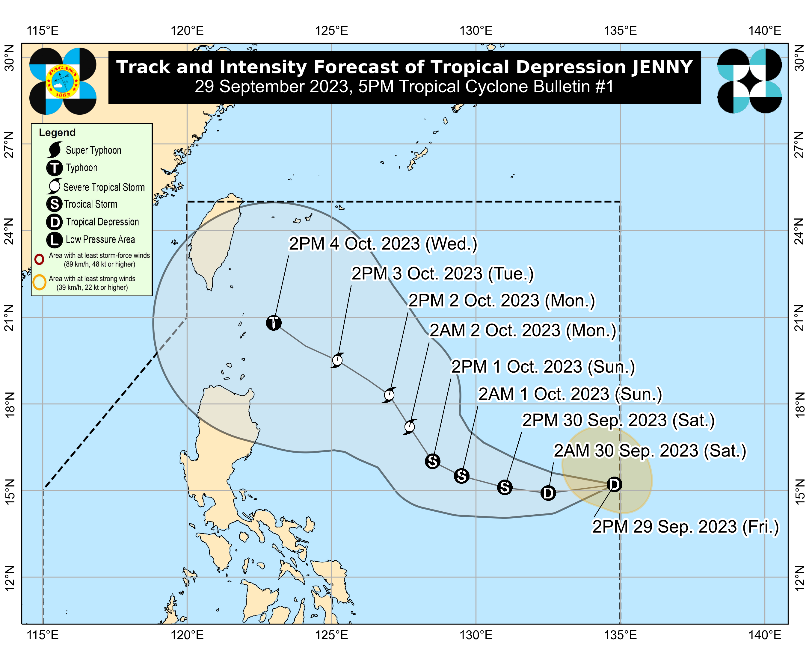Tropical Depression Jenny not directly affecting PH, but to enhance habagat