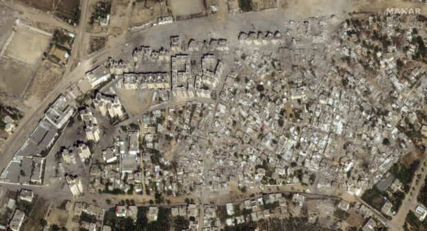 Parts of Gaza look like a wasteland from space
