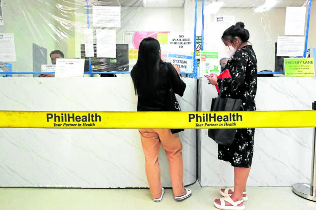 Philhealth members at a branch office.