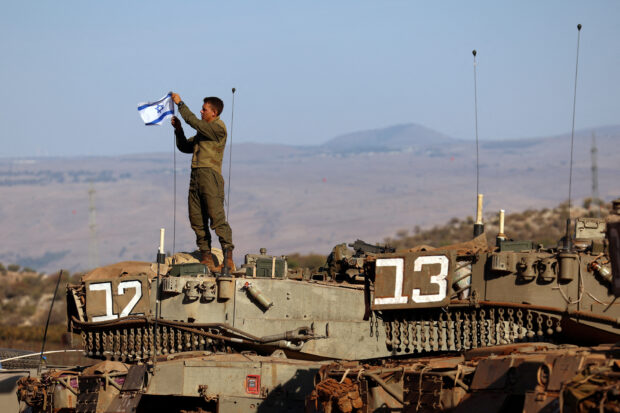 Israeli military participates in a drill near Israel's border with Lebanon in northern Israel