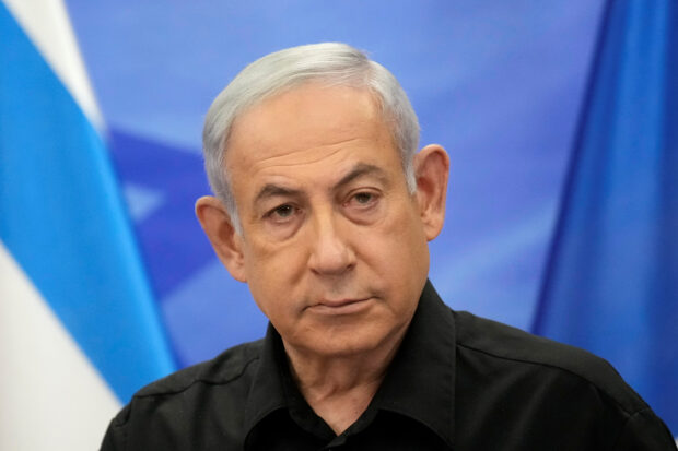 Israeli Prime Minister Benjamin Netanyahu attends a joint press conference 