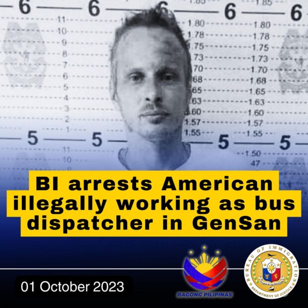 BI arrests American man for overstaying in the Philippines