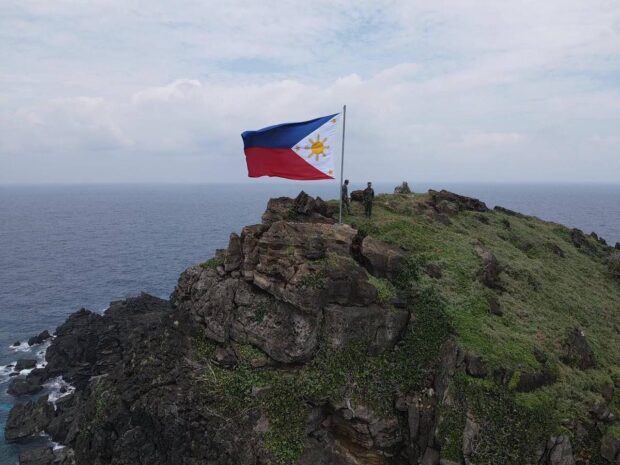 The Philippine flag fllies over Mavulis Island in Itbayat, Batanes.