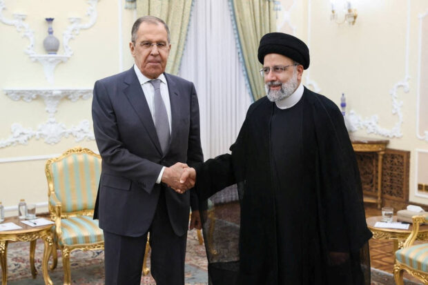 Russian Foreign Minister Sergei Lavrov meets with Iranian President Ebrahim Raisi in Tehran