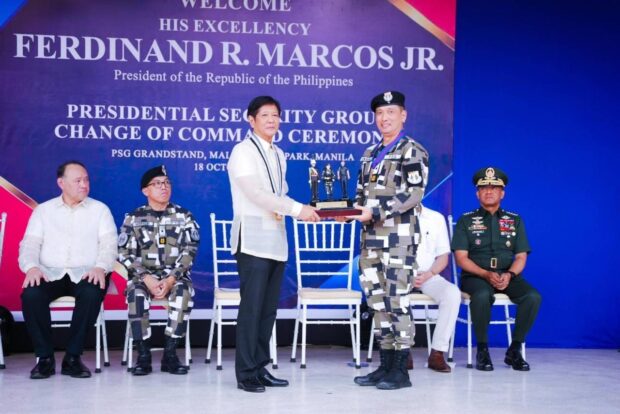 President Ferdinand "Bongbong" Marcos recognizes the services by Brigadier General Ramon Zagala
