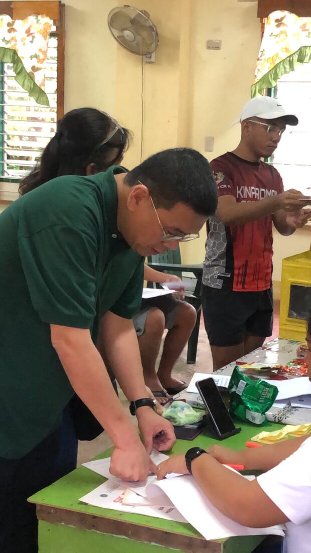 Agri Party-list Representative WIlbert Lee votes during Barangay and Sangguniang Kabataan Elections on October 30, 2023. (Photo from the office of the lawmaker)