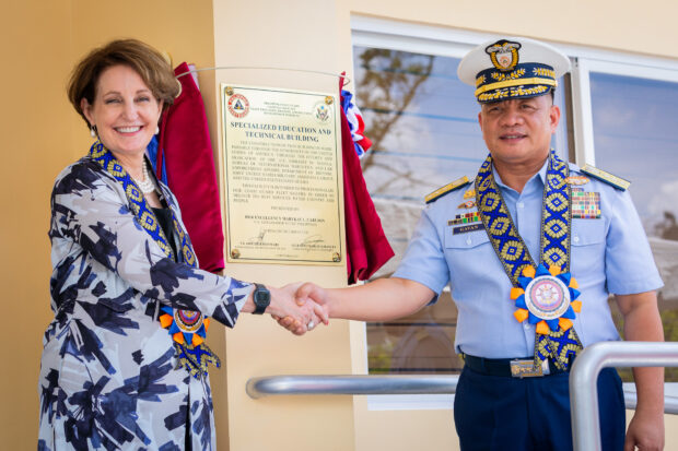 United States Ambassador to the Philippines MaryKay Carlson welcomes the appointment of Admiral Ronnie Gil Gavan as the 30th commandant of the Philippine Coast Guard. (Photo courtesy of US Ambassador to the Philippines MaryKay Carlson 