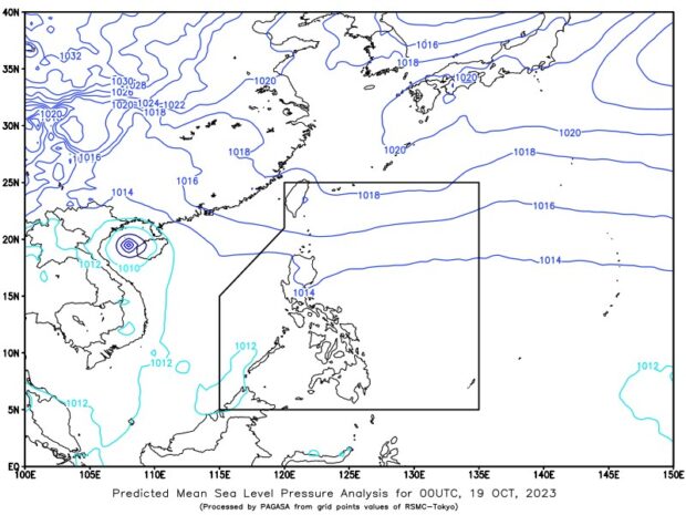 Pagasa: Shear line to bring cloudy skies, rain showers to east of southern Luzon