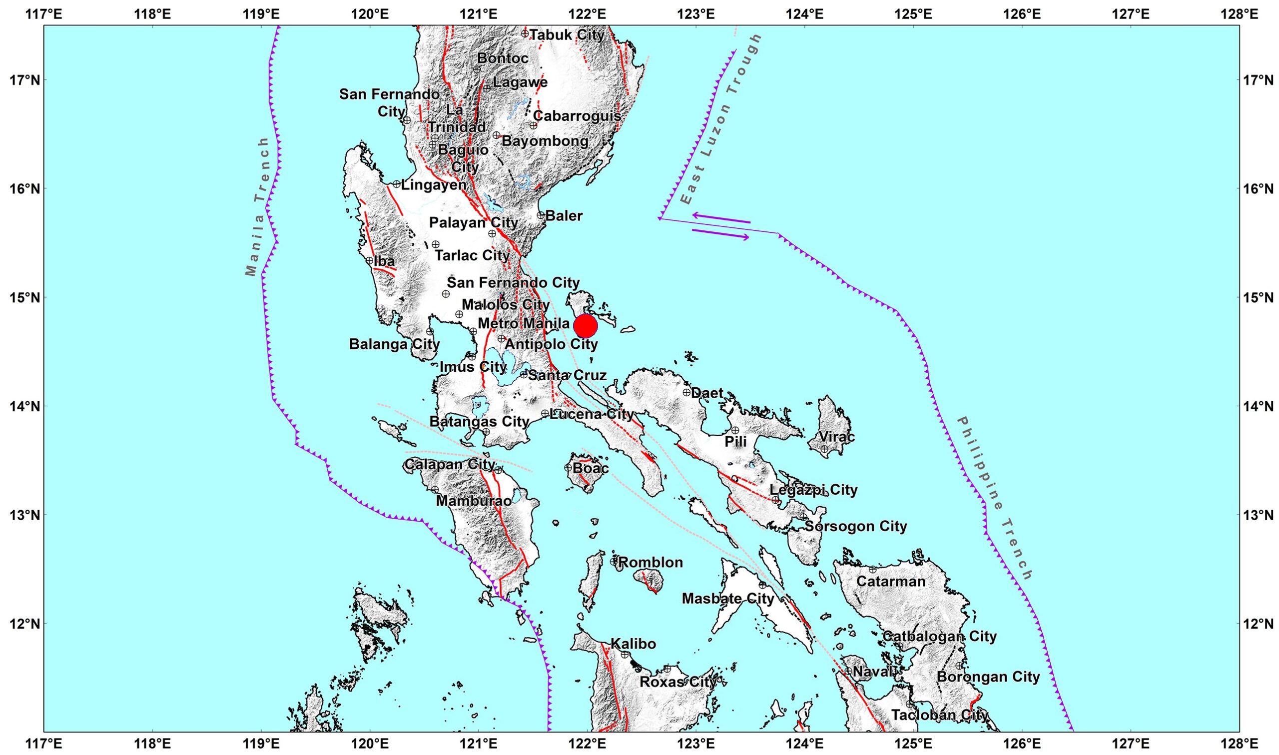 A magnitude 3.4 earthquake hit Polillo, Quezon on Friday, November 10, 2023. (Photo from Phivolcs)