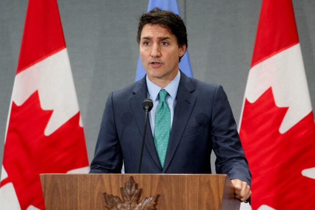 Canadian Prime Minister Justin Trudeau holds a press conference on the sidelines of the UNGA in New York, U.S., September 21, 2023. REUTERS/Mike Segar/File Photo