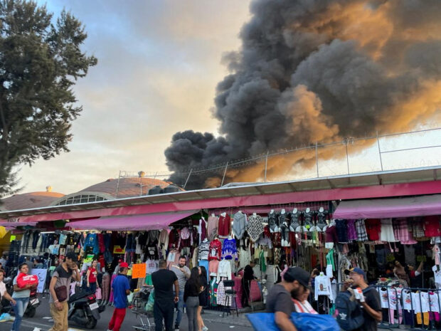 A huge fire hit downtown Mexico City