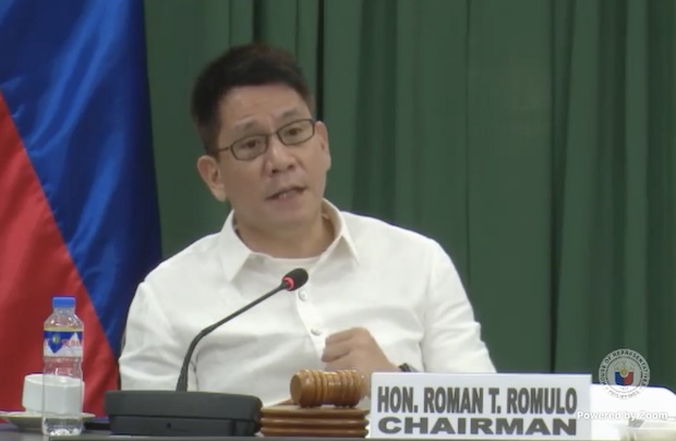 Pasig Rep. Roman Romulo, chair of the House Committee on Basic Education and Culture, presides on Monday, Nov. 6, 2023, over the hearing on a bill to amend the Government Assistance to Students and Teachers in Private Education Act.