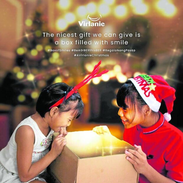 BRINGING HOPE  Virlanie Foundation’s annual campaign, “A Virlanie Christmas,” symbolizes the spirit of giving and sharing during the Yuletide season that touches the lives of underprivileged children and families in the country. —CONTRIBUTED PHOTO