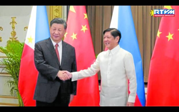 he actions of their respective coast guards in the West Philippine Sea will once again be on the agenda of President Marcos and Chinese President Xi Jinping when they meet today on the sideline of the Apec Summit in San Francisco, California. Photo shows them in a bilateral meeting held in Bangkok, Thailand, in November last year. —Screen grab FROM RTVM
